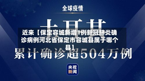 近来【保定容城新增1例新冠肺炎确诊病例河北省保定市容城县属于哪个县】