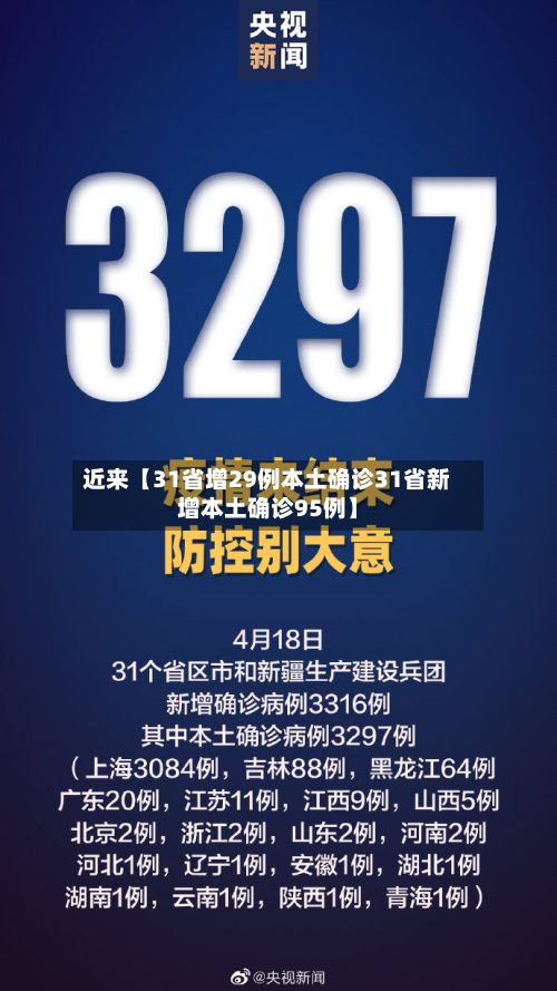 近来【31省增29例本土确诊31省新增本土确诊95例】-第3张图片