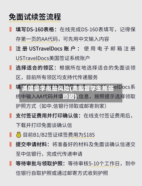 美国留学拒签风险(美国留学生拒签原因)