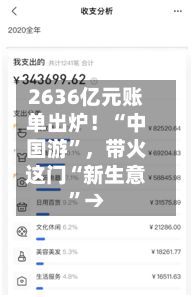 2636亿元账单出炉!“中国游”,带火这门“新生意”→