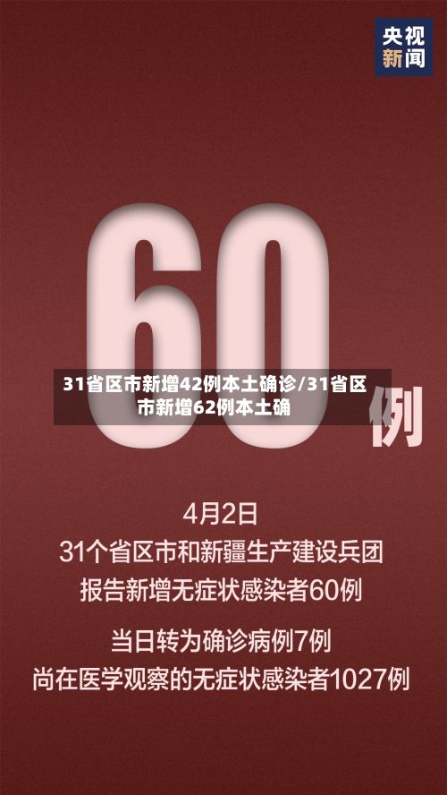 31省区市新增42例本土确诊/31省区市新增62例本土确-第2张图片