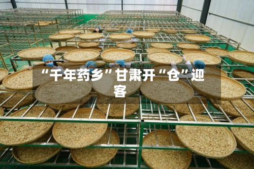 “千年药乡”甘肃开“仓”迎客-第2张图片