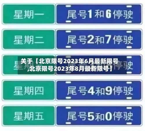 关于【北京限号2023年6月最新限号,北京限号2023年8月最新限号】
