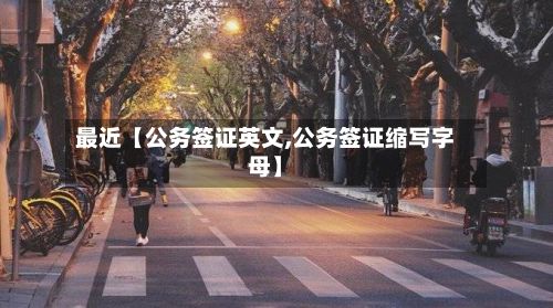 最近【公务签证英文,公务签证缩写字母】