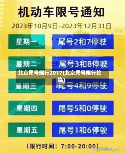 北京尾号限行2017(北京尾号限行轮换)-第3张图片