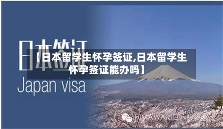 【日本留学生怀孕签证,日本留学生怀孕签证能办吗】