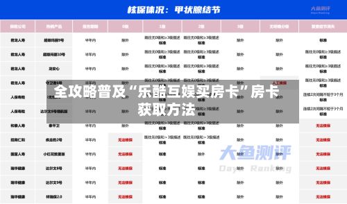 全攻略普及“乐酷互娱买房卡”房卡获取方法-第2张图片