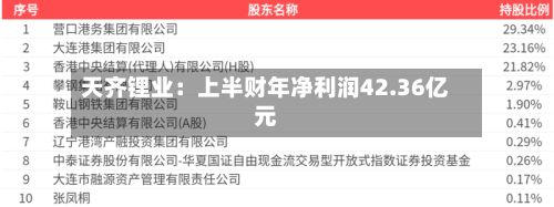 天齐锂业:上半财年净利润42.36亿元-第2张图片