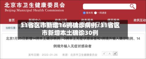 31省区市新增16例确诊病例/31省区市新增本土确诊30例