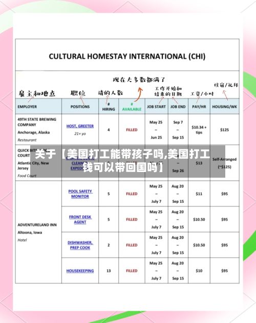 关于【美国打工能带孩子吗,美国打工钱可以带回国吗】-第3张图片