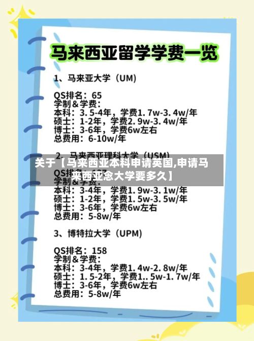 关于【马来西亚本科申请英国,申请马来西亚念大学要多久】