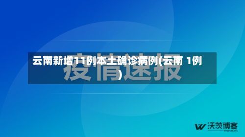 云南新增11例本土确诊病例(云南 1例)