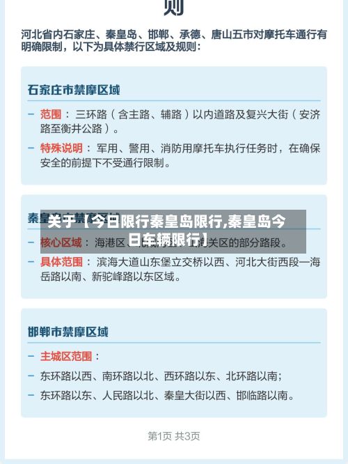 关于【今日限行秦皇岛限行,秦皇岛今日车辆限行】