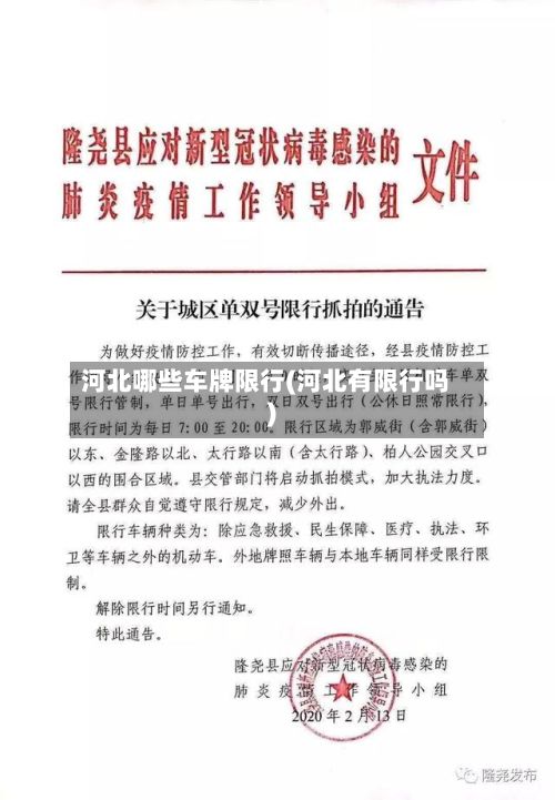 河北哪些车牌限行(河北有限行吗)