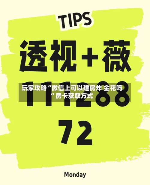 玩家攻略“微信上可以建房炸 金花吗”房卡获取方式-第3张图片