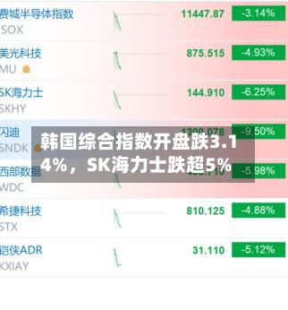 韩国综合指数开盘跌3.14%	，SK海力士跌超5%-第2张图片