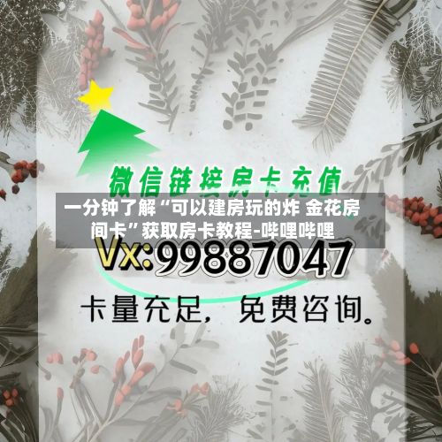 一分钟了解“可以建房玩的炸 金花房间卡”获取房卡教程-哔哩哔哩-第2张图片