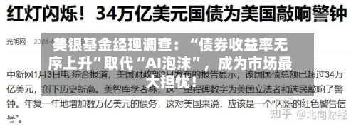 美银基金经理调查:“债券收益率无序上升”取代“AI泡沫”,成为市场最大担忧!