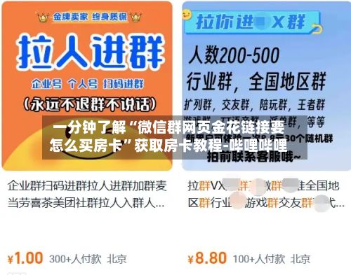 一分钟了解“微信群网页金花链接要怎么买房卡”获取房卡教程-哔哩哔哩-第2张图片