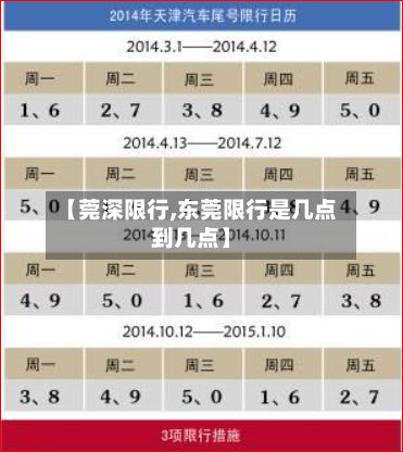 【莞深限行,东莞限行是几点到几点】-第2张图片