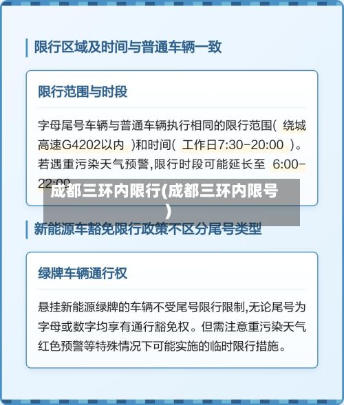 成都三环内限行(成都三环内限号)-第2张图片