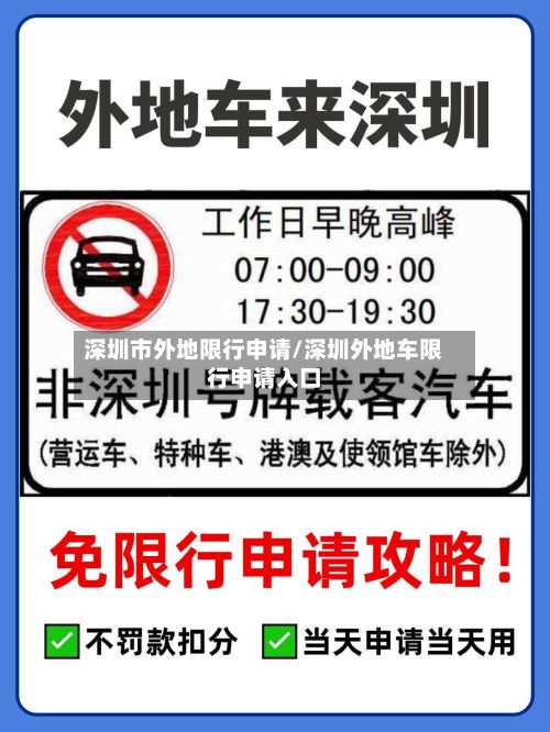 深圳市外地限行申请/深圳外地车限行申请入口-第3张图片