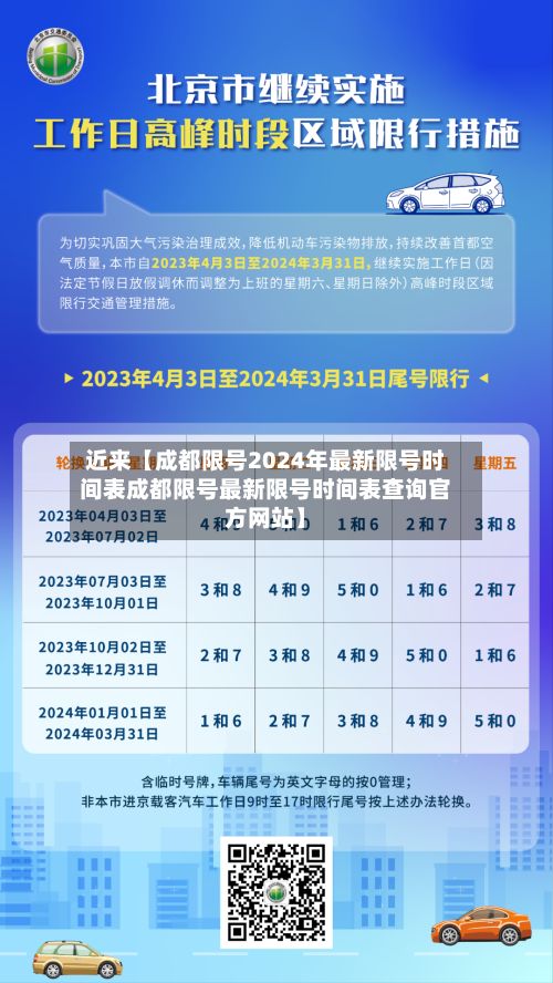 近来【成都限号2024年最新限号时间表成都限号最新限号时间表查询官方网站】