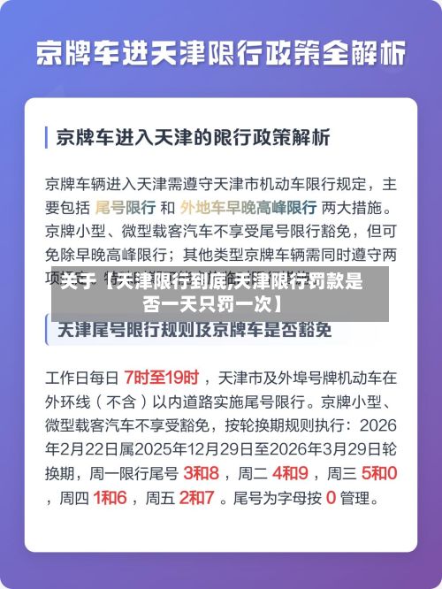 关于【天津限行到底,天津限行罚款是否一天只罚一次】