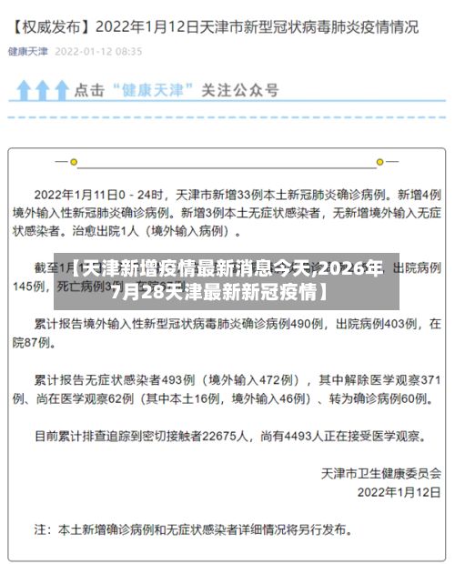 【天津新增疫情最新消息今天,2026年7月28天津最新新冠疫情】