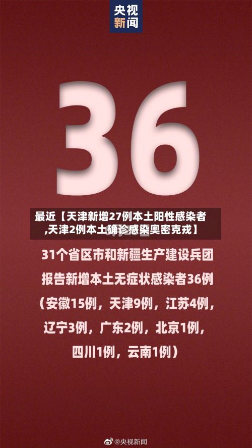 最近【天津新增27例本土阳性感染者,天津2例本土确诊感染奥密克戎】-第2张图片