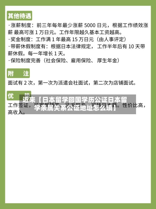 近来【日本留学回国学历公证日本留学亲属关系公证地址怎么填】