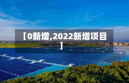 【0新增,2022新增项目】-第2张图片