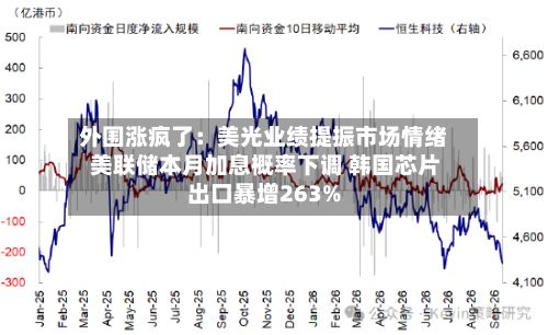 外围涨疯了:美光业绩提振市场情绪 美联储本月加息概率下调 韩国芯片出口暴增263%
