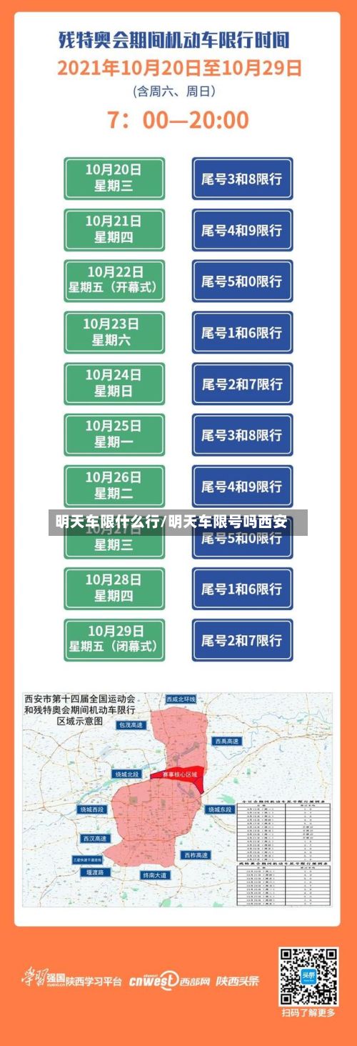 明天车限什么行/明天车限号吗西安-第2张图片